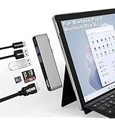 Surface Pro 9 Accessories, Surface Pro 9 Hub Docking Station with 4K HDMI, USB-C Thunderbolt 4 (D...