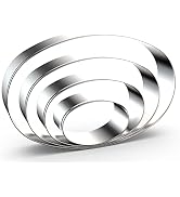 Oval Cookie Cutter Set Large - 5 Inch, 4 Inch, 3 Inch, 2 Inch - Geometric Frame Plaque Cookie Cut...