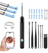 Ear Wax Removal Tool with Camera, 1080P HD Ear Cleaner with 6 LED Lights &amp; 6 Ear Picks, Earwax Re...