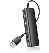USB Hub,USB Splitter,USB 4-Port Extender Multiport USB Adapter 1 in 4 Out USB Expander for Chargi...
