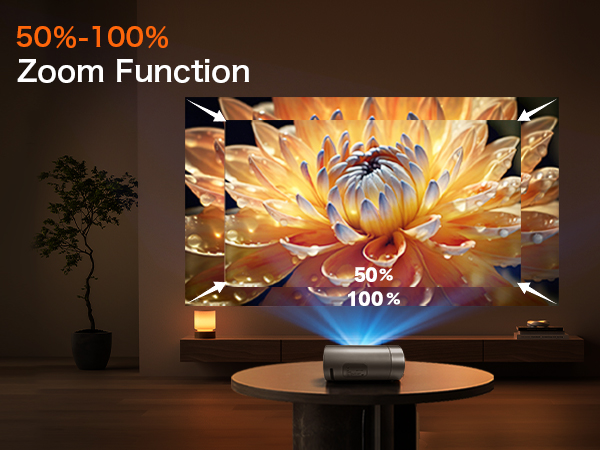 Smart Projector with WiFi and Bluetooth Portable Movie Projectors