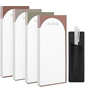Thboxes 4 Pack Magnetic To Do List for Refrigerator with Pen Holder, Totally 200 Sheets Magnetic ...