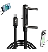 Konstreet 2-in-1 Invisible Stand Fast Charging Cable 240W Type-C Braided Fast Charging Cable Buil...