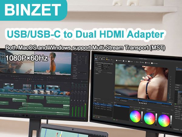 USB 3.0 to Dual HDMI Adapter