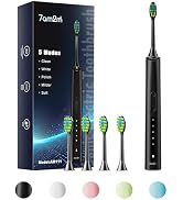 7AM2M Sonic Electric Toothbrush, High Power Rechargeable Toothbrushes, 5 Modes with 2 Minutes Bui...