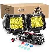 Nilight Led Light Bar 2PCS 4 Inch 36W Amber Triple Row Spot LED Light Bar 3600LM Waterproof Led O...