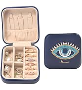 shunmei Mini Travel Jewelry Box,Portable Small Travel Jewelry Organizer Case,Display Storage Hold...