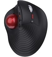 JOMAA Wireless Vertical Computer Trackball Mouse - Ergonomic Design, 3-Device Switching, 2.4G/Blu...