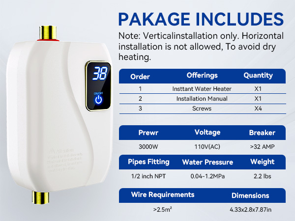 instant water heater