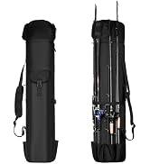 Wowelife Fishing Rod Bag Fishing Rod Case, Durable Folding Oxford Fabric Portable Large Capacity ...