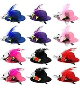 Toddmomy Mini Fascinator Hats Top Hat Hair Clips for Girls Costume Accessory
