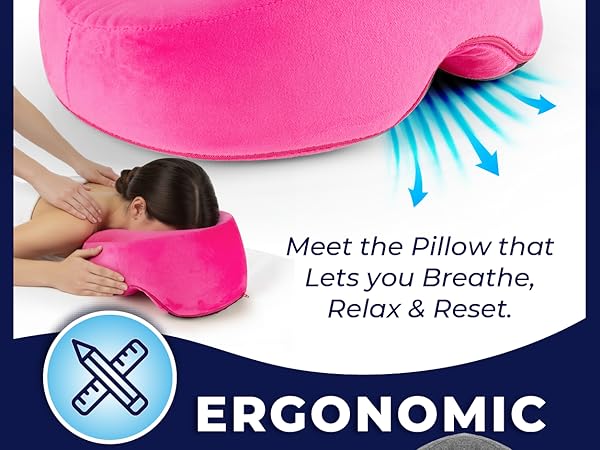 Memory foam face pillow for stomach sleepers, BBL recovery and eye surgery face down rest Adjustable