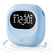 PPLEE Wireless Loud Vibrating Alarm Clock for Heavy Sleepers Deaf Hearing Impaired, Rechargeable ...