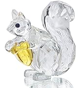 H&amp;D HYALINE &amp; DORA Crystal Animals Squirrel Collectible Figurine Paperweight Table Centerpiece Or...