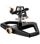Lawn Pulsating Impact Sprinkler 300006, Medium Duty Decorative Metal Base Adjustable to 360 Degre...
