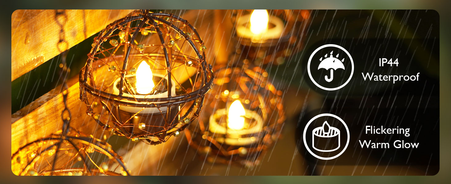 Waterproof Solar Tea Lights Outdoor Lighting