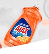 Ajax Ultra Liquid Dish Soap Orange Scent,Triple Action, Mess-Free, Easy-Flip Cap, 52 fl oz Bottle