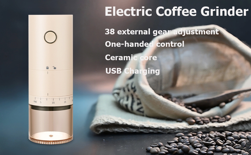 PORTABLE ELECTRIC BURR COFFEE GRINDER