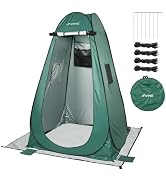 FIRINER Pop Up Shower Tent, Portable Collapsible Outdoor Bathroom Privacy Shower Camping Tent Cha...