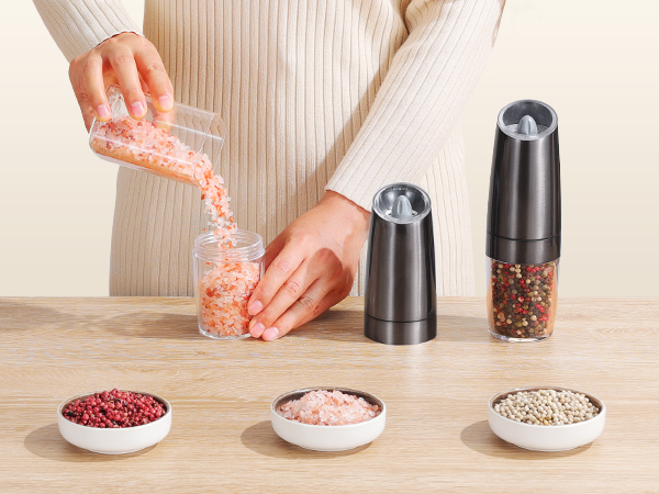 salt and pepper shakers set gravity salt and pepper grinder set