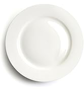 IQCWOOD 6.5 Inch Porcelain Plate Set of 6, White Dessert Plates Ceramic Salad Appetizer Plates fo...