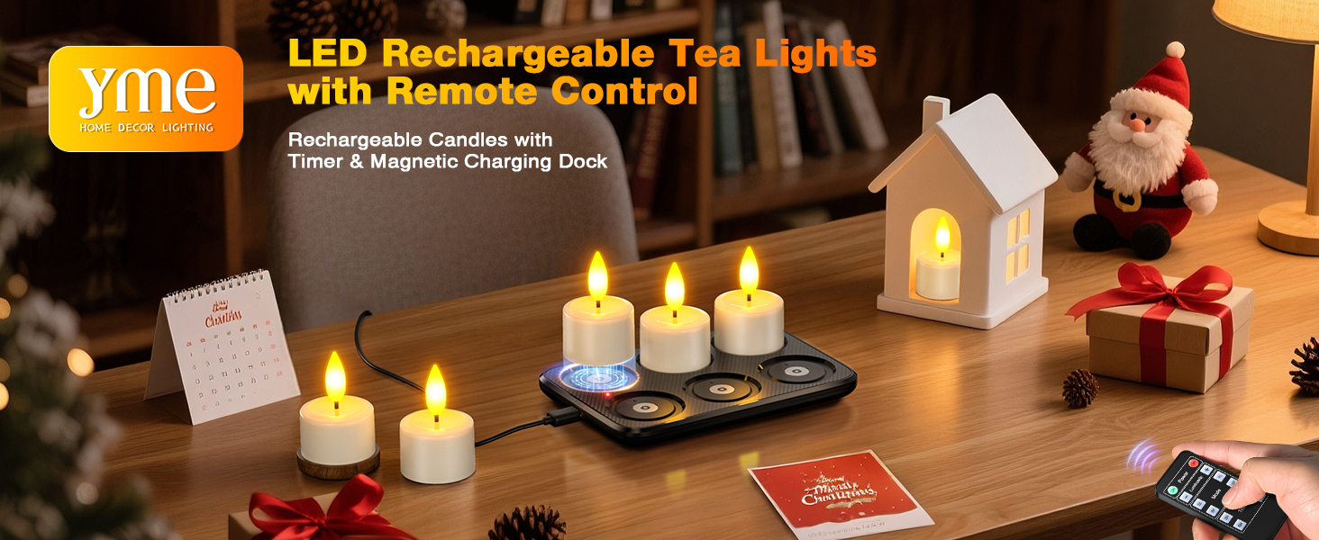 rechargeable tea lights candles with remote home decor