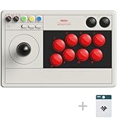 8Bitdo Arcade Stick for Switch & Windows, Arcade Fight Stick Support Wireless Bluetooth, 2.4G Rec...