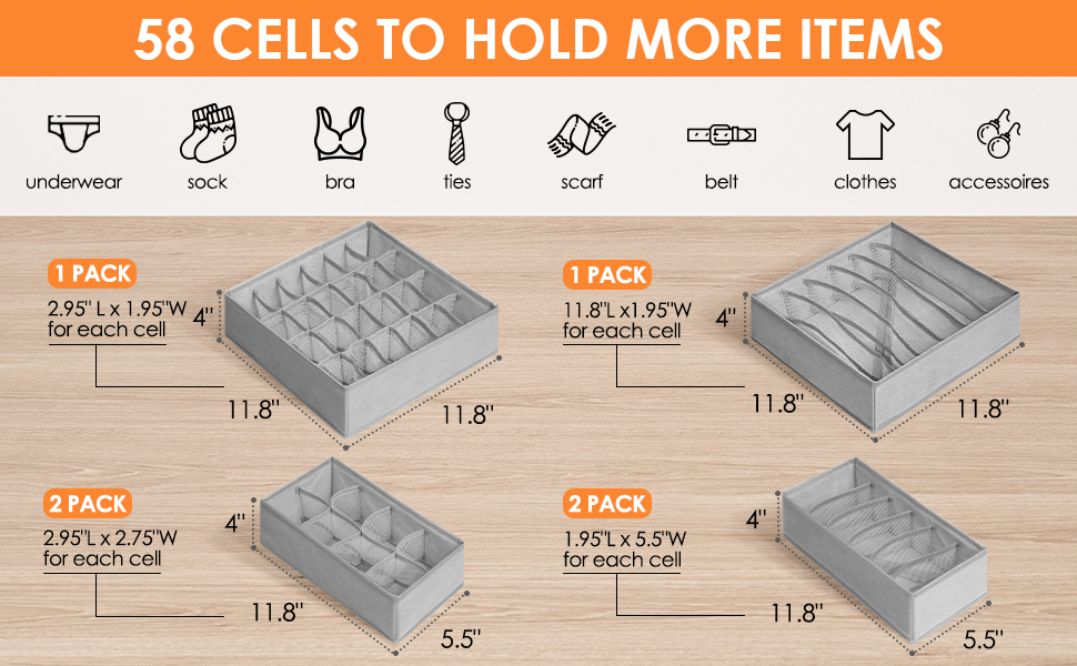 drawer organizers for clothing
