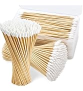 500 PCS 6-Inch Pointed Cotton Swabs with Storage Case, Precision Gun Cleaning Swabs, Lint-Free Ba...