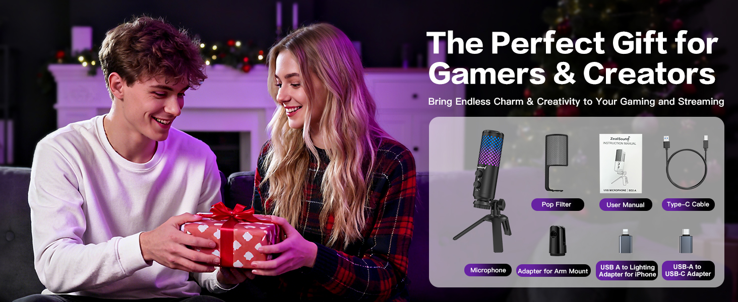 Podcast Microphone for PC/Mac/iPhone/Phone