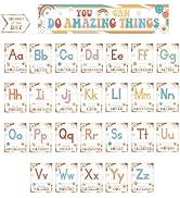 gisgfim Groovy Alphabet Affirmations Bulletin Board Hippie Positive Alphabet Cutouts Motivational...