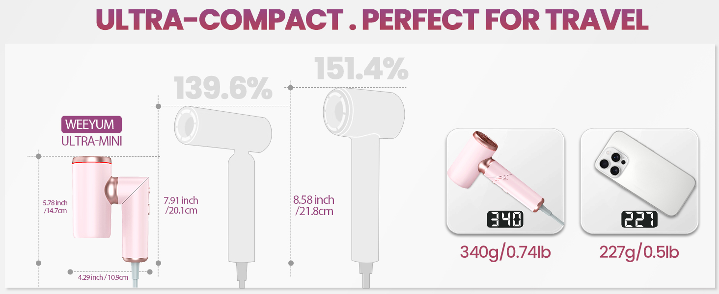 travel hair dryer brush