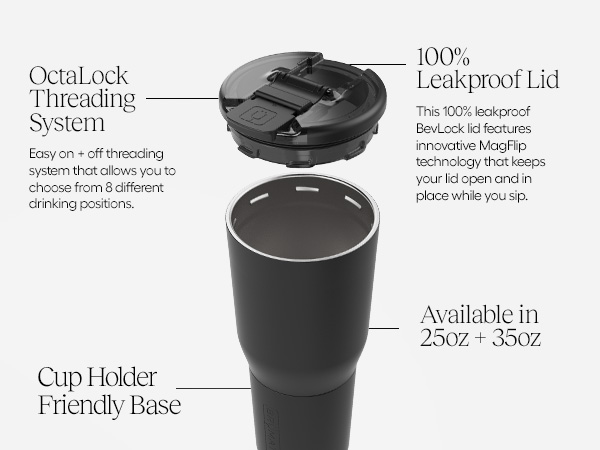 Leakproof magflip lid brumate stainless steel nav tumbler
