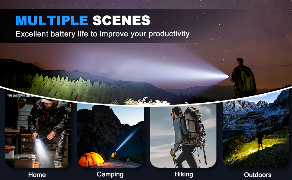 MULTIPLE SCENES; tactical flashlight rechargeable; rechargeable flashlights high lumens