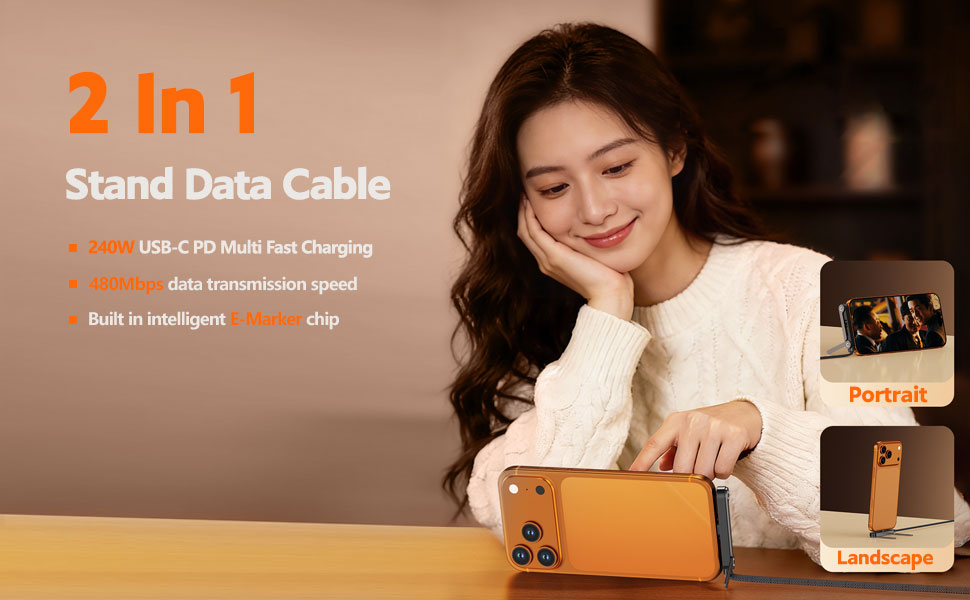 Invisible Stand Charging Cable