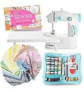 Mini Sewing Machine for Beginners, 122 Piece Kids Sewing Machine Ages 8-12 with Sewing Kit, Porta...