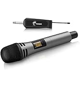 TONOR Wireless Microphones, UHF Handheld Cordless Dynamic Mic with Rechargeable Receiver, Microfo...