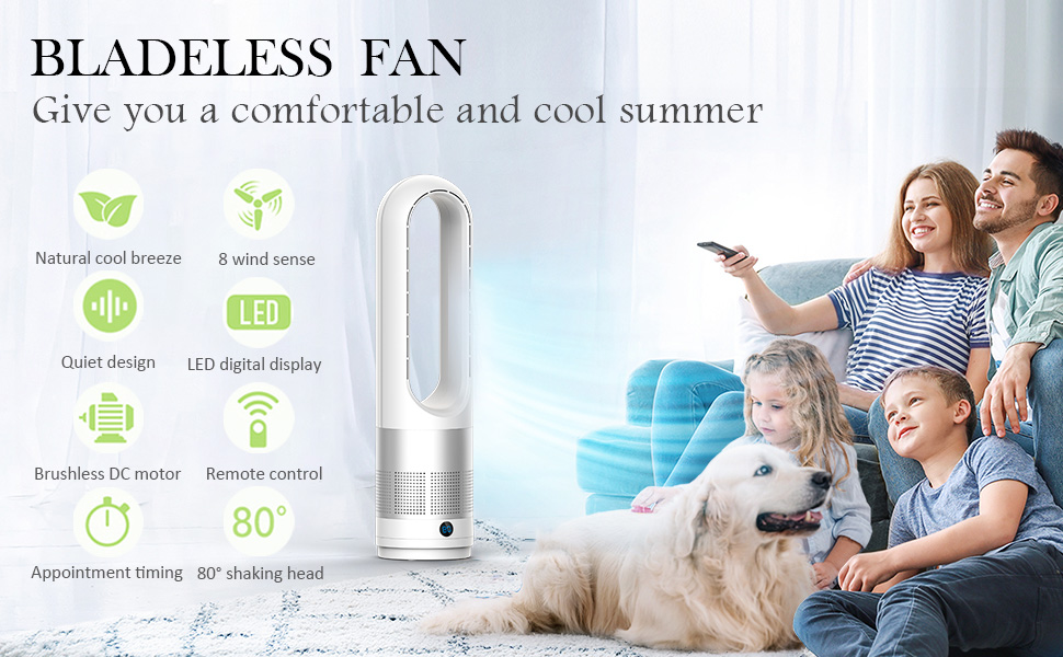 Bladeless tower fan dyson