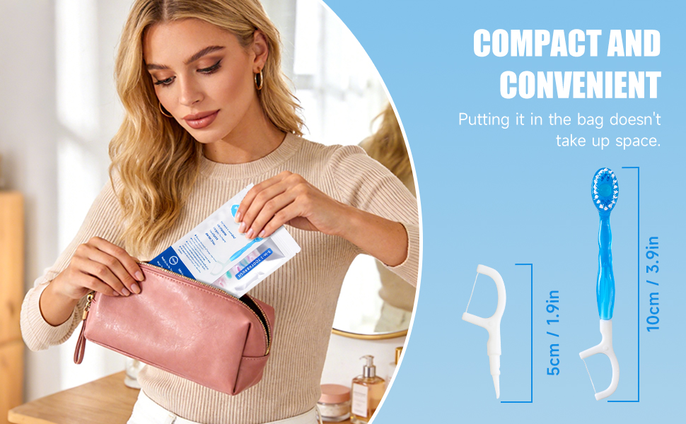 Each mini toothbrush is sealed, balancing hygiene and portability