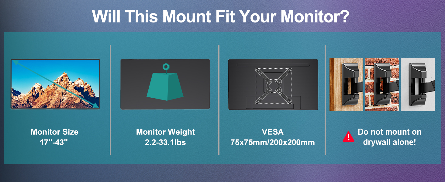 ultrawide monitor wall mount 43