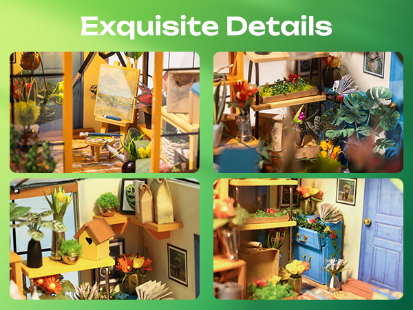 Rolife diy miniature dollhouse kit greenhouse dg104