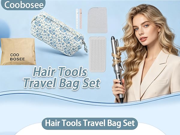 Coobosee Hair Tool Travel Bag Set