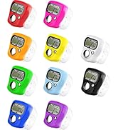 KTRIO Pack of 10 Colors Electronic Finger Counter, Mini LCD Digital Display Tally Counter 5-Digit...