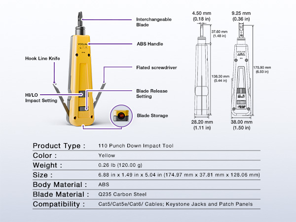 110 Punch Down Impact Tool