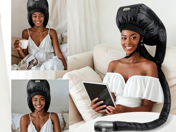 curly diffuser hair dryer,helmet dryer,hair drying bonnet,soft bonnet hair dryer,