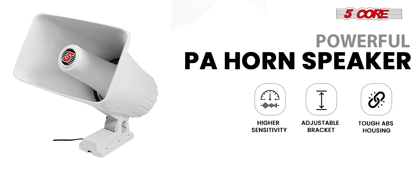 Pa speaker, Bull horn, PA horn speaker