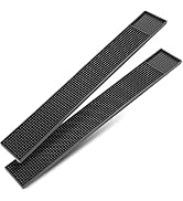 Facmogu 2PCS Rubber Bar Mats, 24x3 / 60x8cm Coffee Bar Countertop Spill Mats, Rubber PVC Kitchen ...
