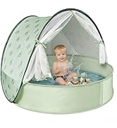 Baby Beach Tent with Pool, 3-in-1 Upgrade Pop Up UPF 50+ Sun Protection Shelter with Mosquito Net...