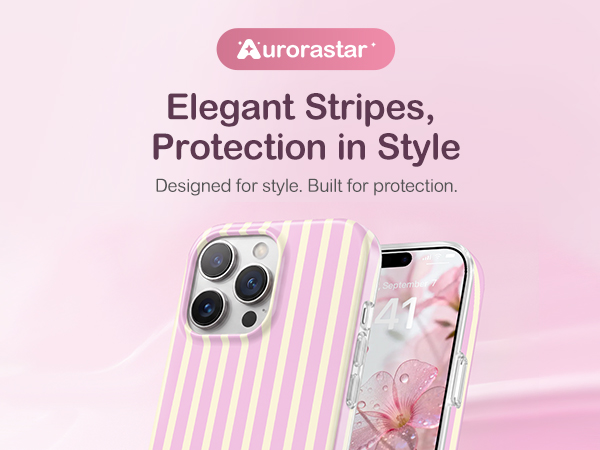 striped pink phone case