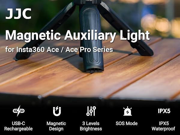 JJC Magnetic Auxiliary Light for insta360 Ace/ ace pro / ace pro 2